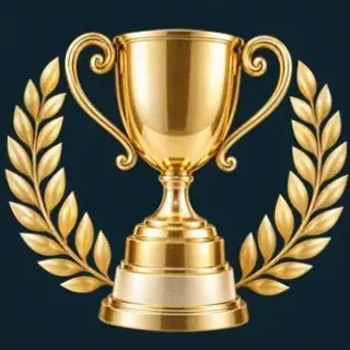 Gold trophy cup — Wolf Winner