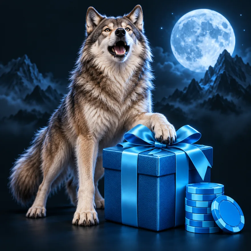 Gift box and chips — Wolf Winner