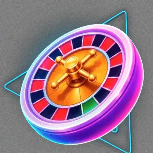 Neon roulette wheel