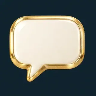 Gold speech bubble — Wolf Winner