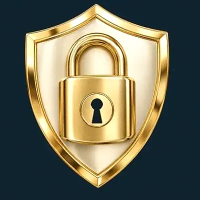 Shield with padlock — Wolf Winner