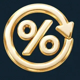 Gold percent symbol — Wolf Winner